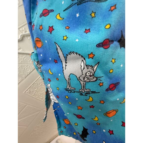 SCRUBS XL SB Fashion Scrubs TOP Blue 48 pit chest Halloween 3 pockets - Picture 15 of 15